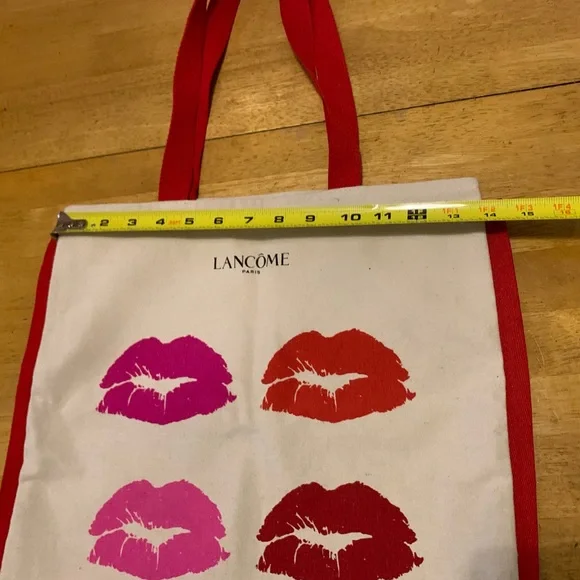 Lancome Lip Kiss Tote BAG Large Canvas Double Handle - Picture 6 of 8